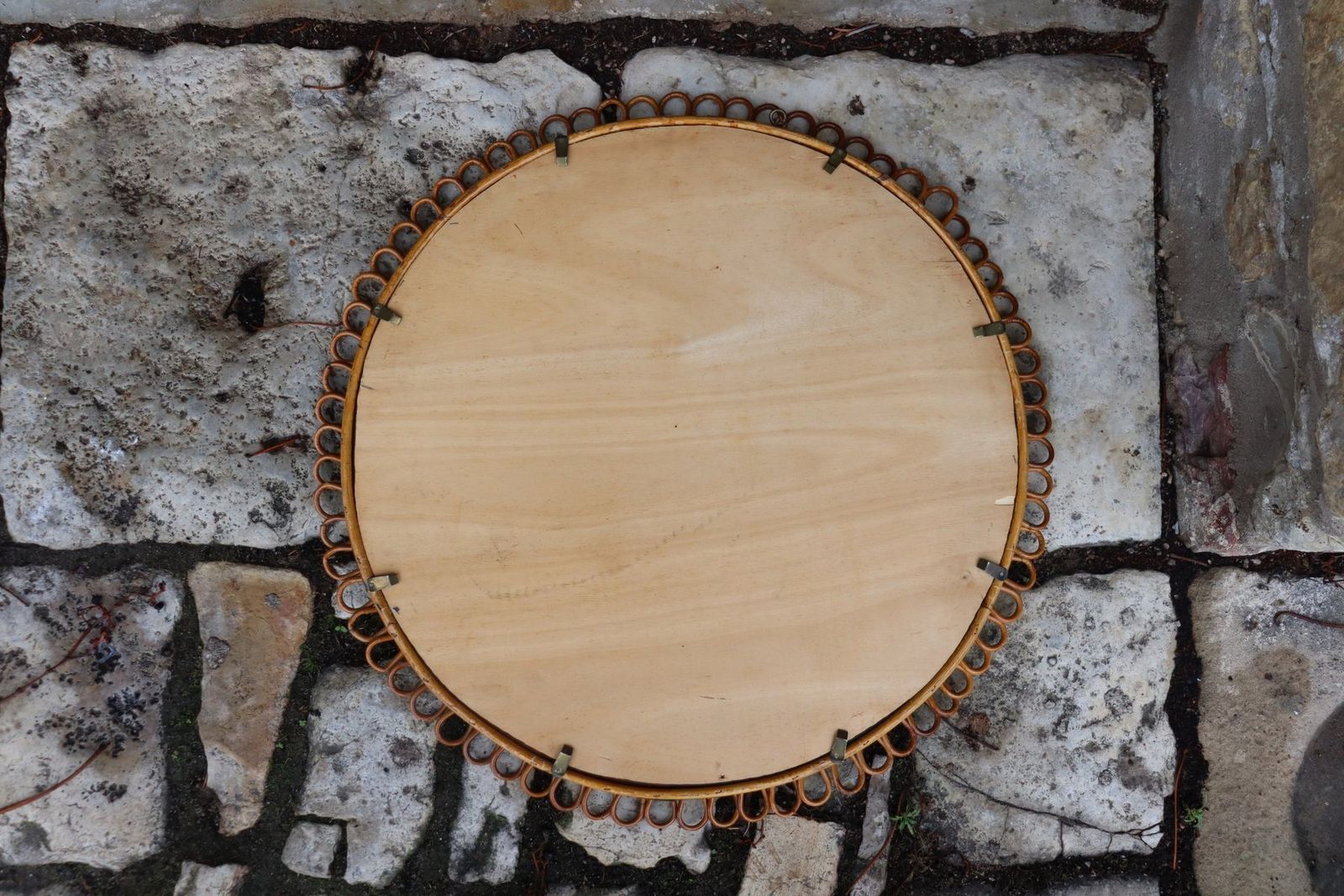 Italian Rattan Wall Mirror By Franco Albini, 1960 photo buy