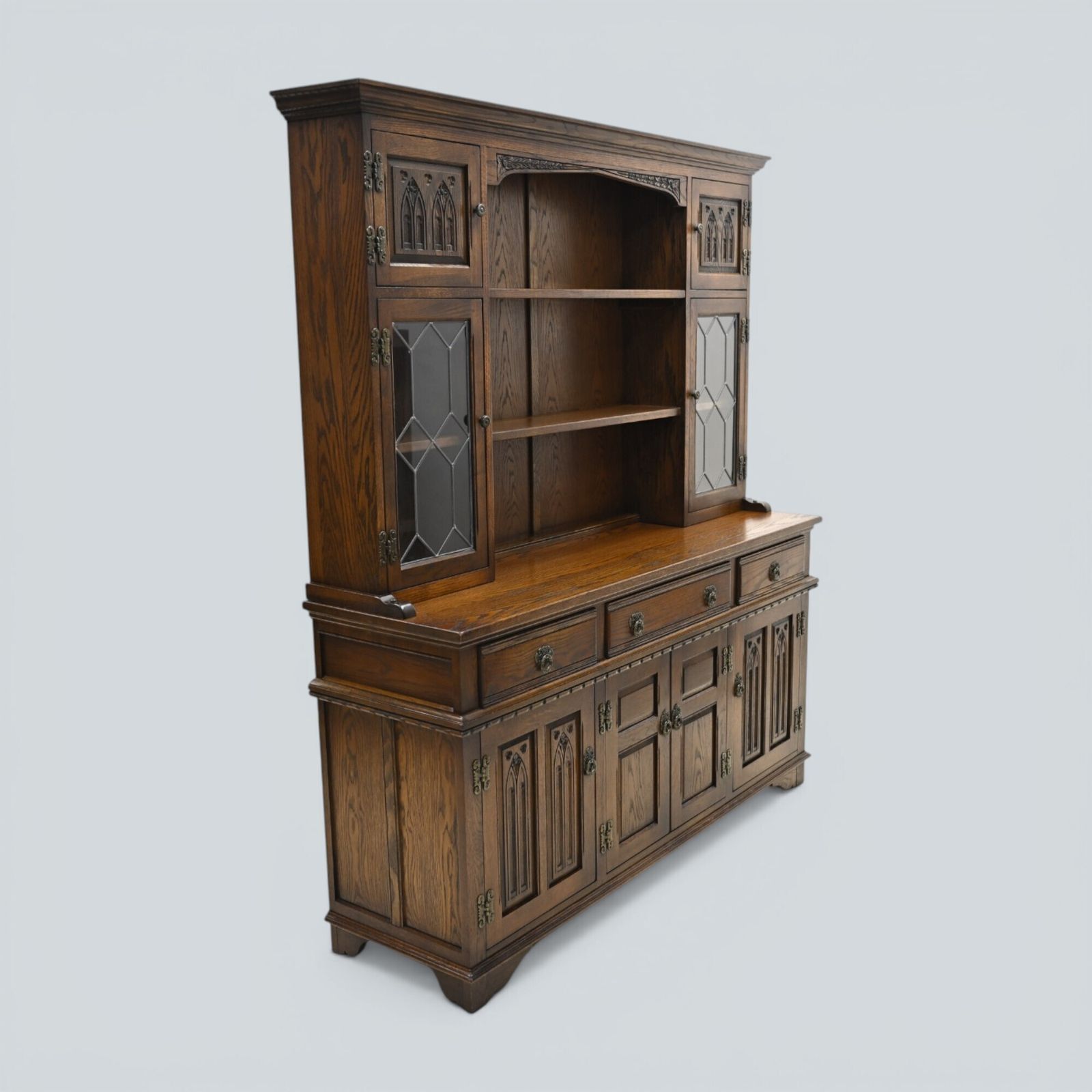 Old Charm Oak Dresser Warwick Light Oak Finish Sideboard Exc Free Uk Delivery* photo vintage