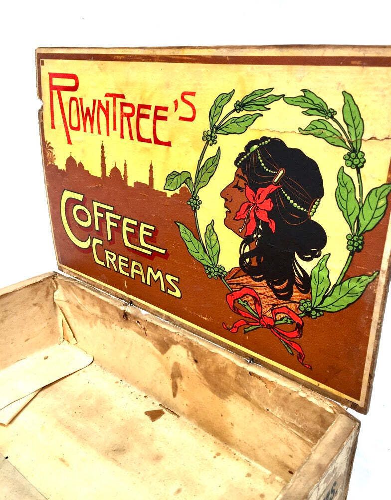 Antique Advertising   Rowntree's Coffee Creams Wooden Shop Counter Display Box photo buy