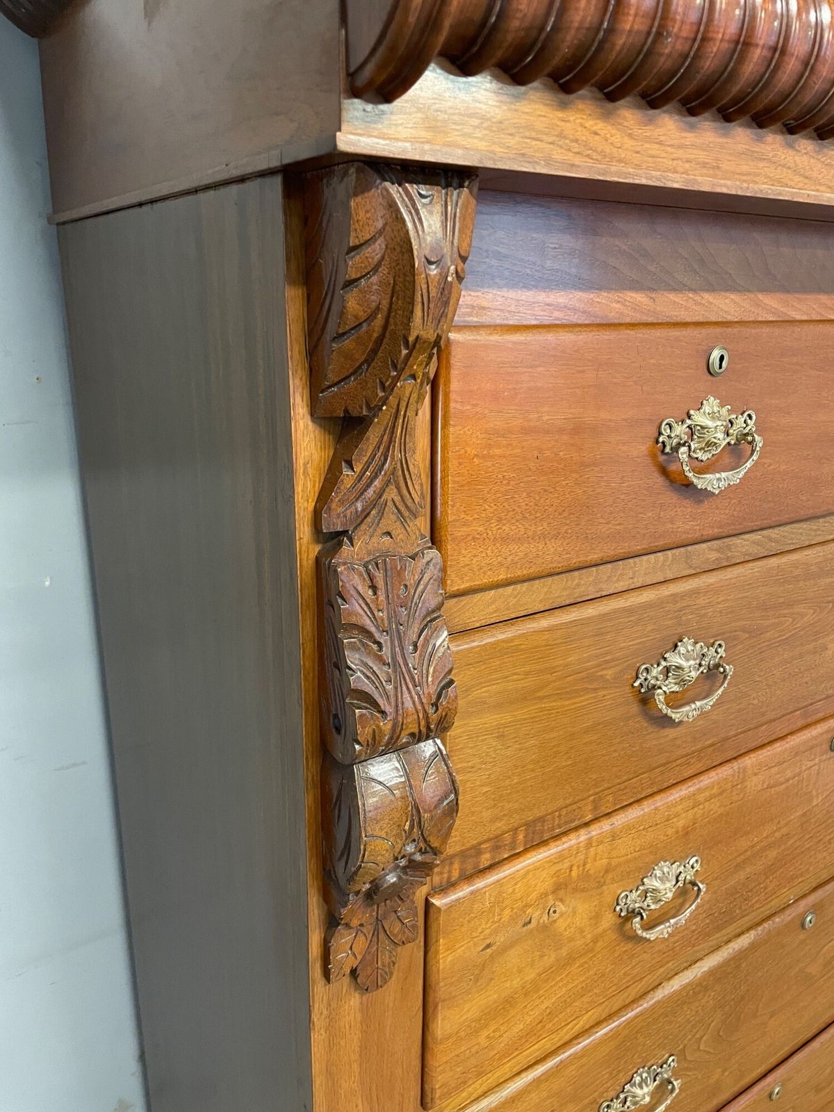 C19th Superb Quality Rare Country House Walnut Scottish Chest Of Drawers photo vinterior