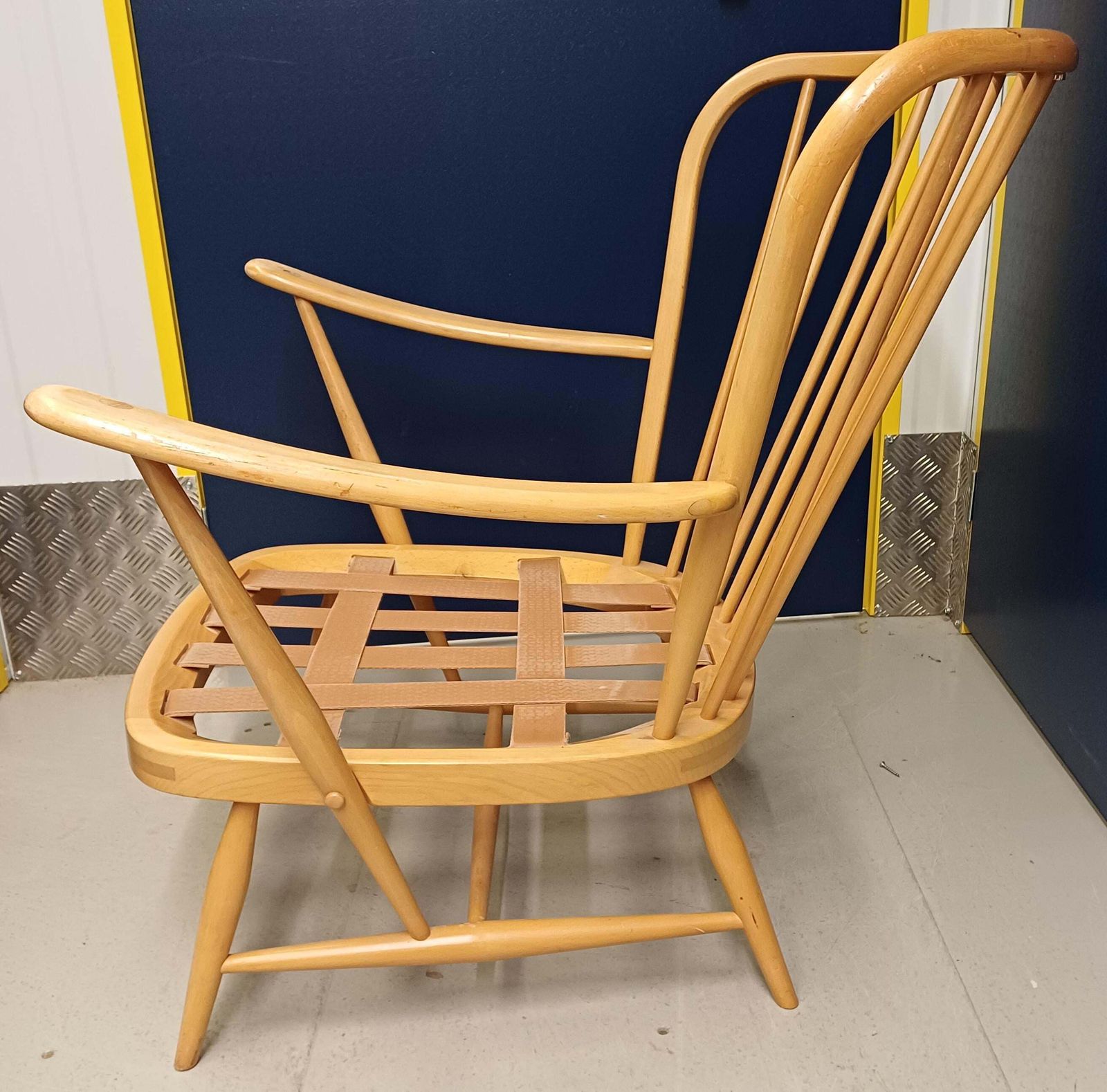 Vintage Ercol Windsor Easy Chair   477   Light / Blonde Finish   Free Delivery Within 50 Miles, Further "At Cost" photo buy