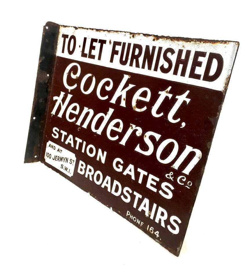 Antique Advertising   Early 20th Century Enamel Sign For A London Estate Agents