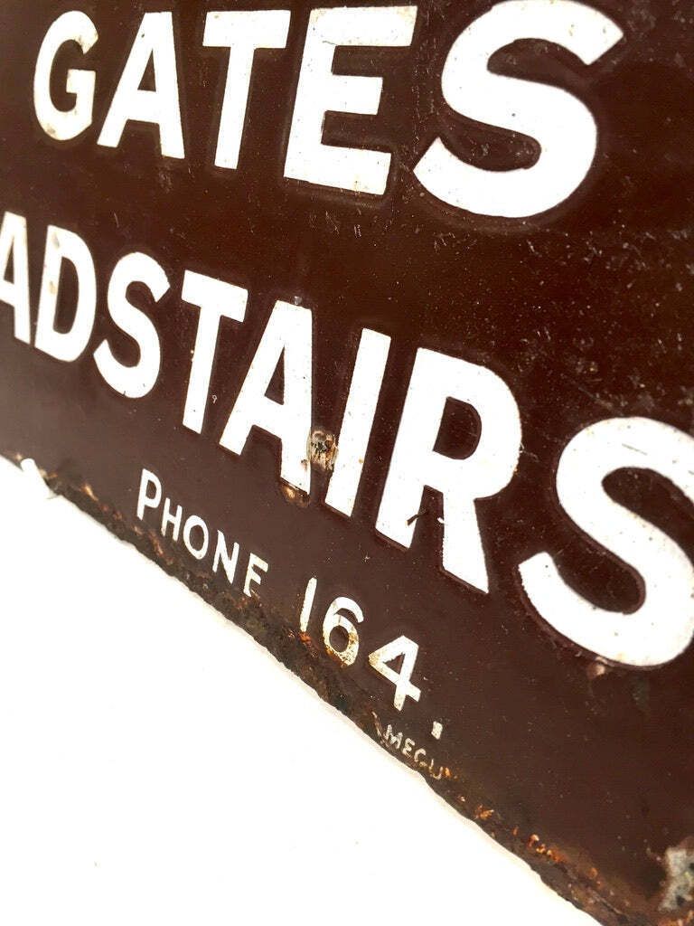 Antique Advertising   Early 20th Century Enamel Sign For A London Estate Agents photo furniture