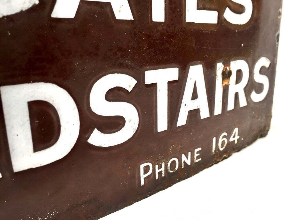 Antique Advertising   Early 20th Century Enamel Sign For A London Estate Agents photo vintage