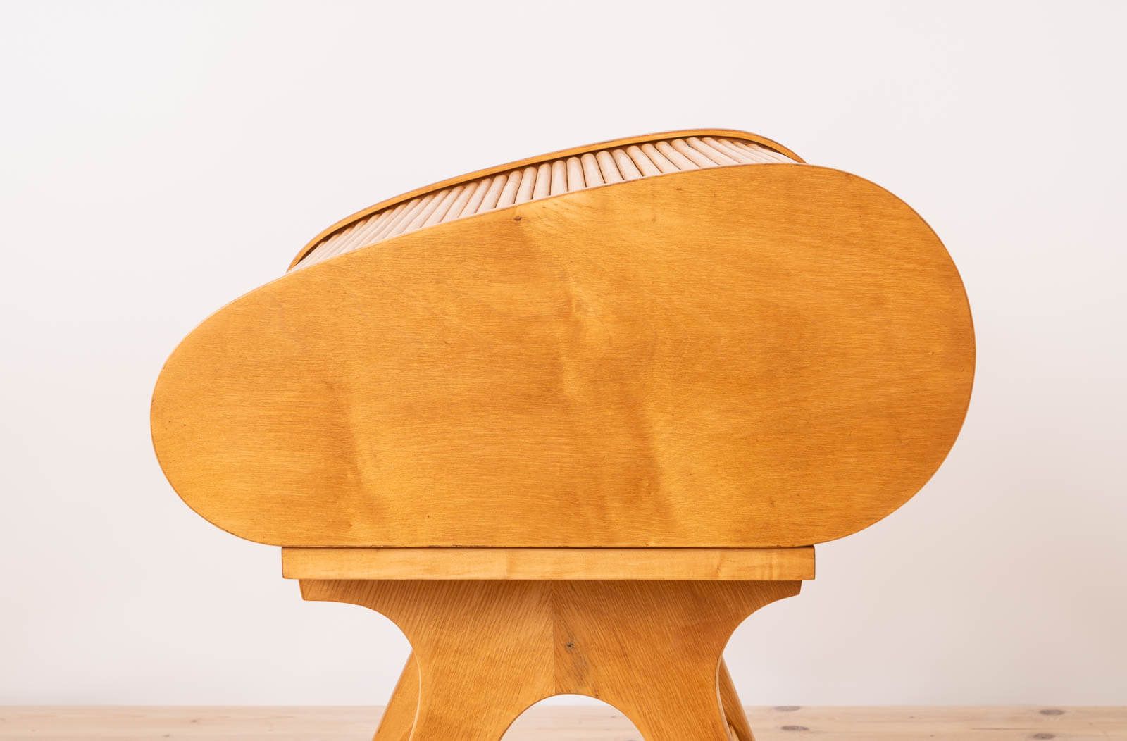 Rare Mid Century Modern Desk With Roll Top, Maple Veneer, 1950s, Fully Restored photo buy