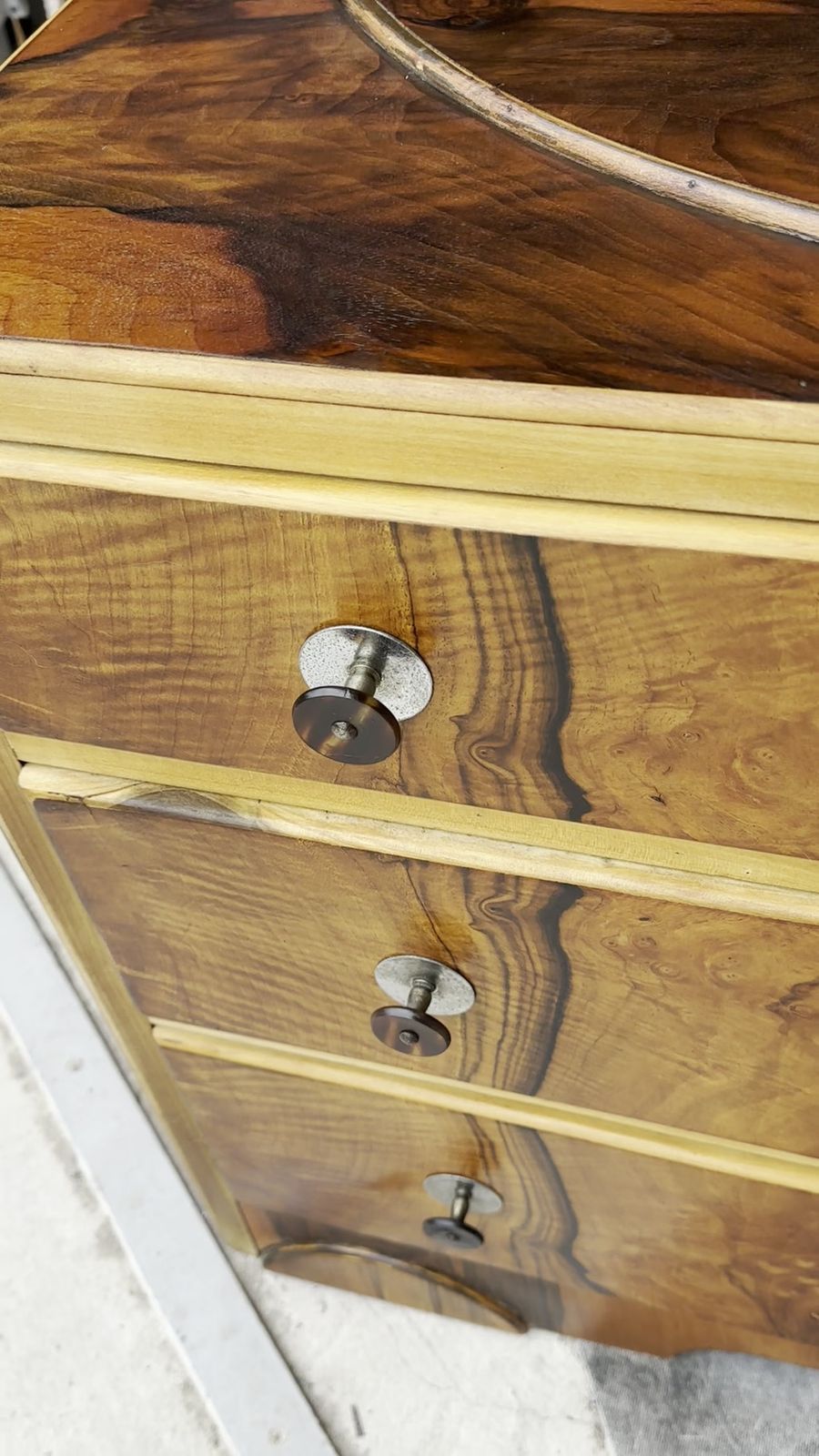 photo furniture Art Deco Walnut Chest Of Drawers