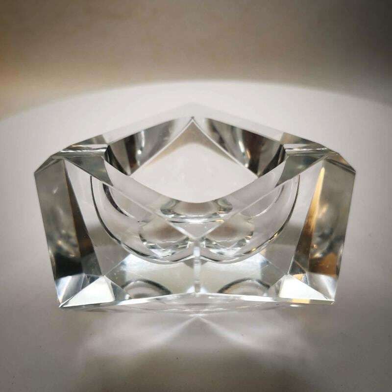 1960s Transparent Ashtray Or Catch All In Murano Glass By Flavio Poli For Seguso. photo buy