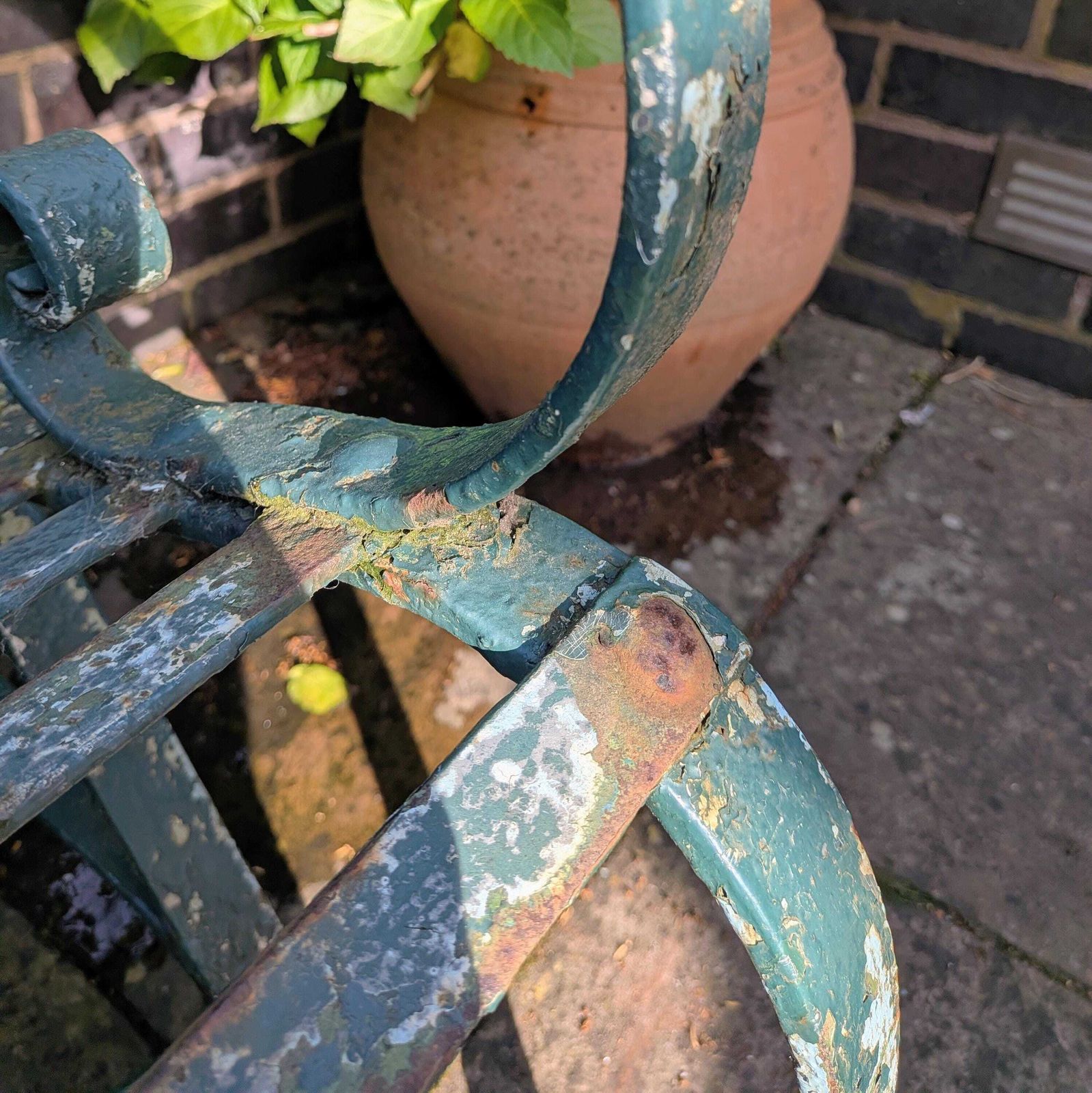 An Antique Regency Strapwork Iron Garden Bench C1830 photo 1275.0