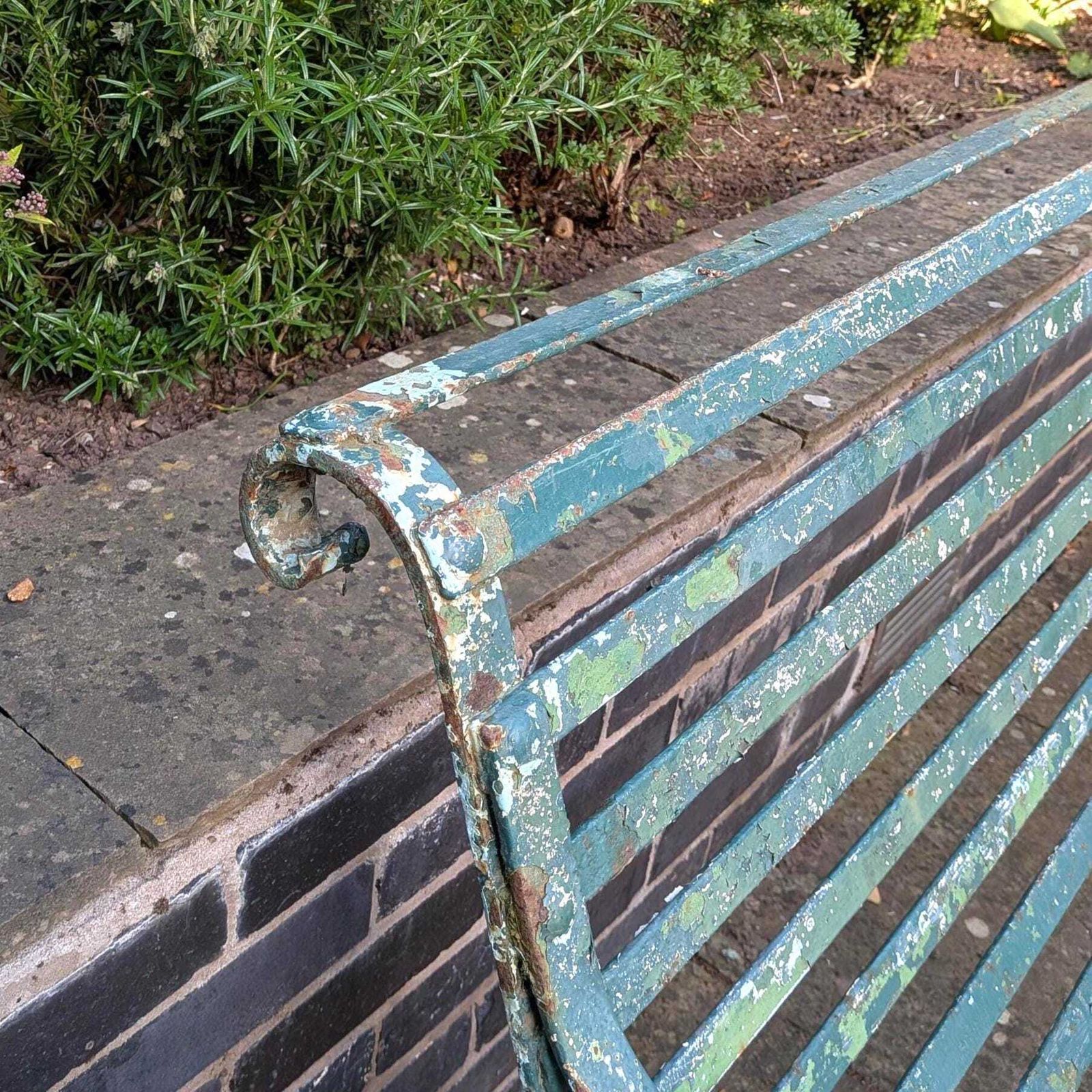 photo for sale An Antique Regency Strapwork Iron Garden Bench C1830