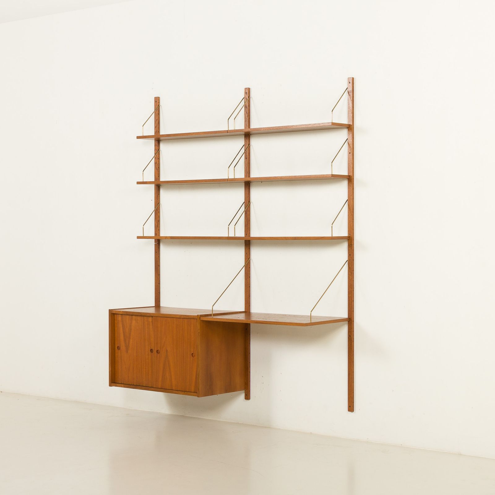 Danish Teak Wall Unit In The Style Of Cadovius, Sorensen, 1960s photo 1789.0