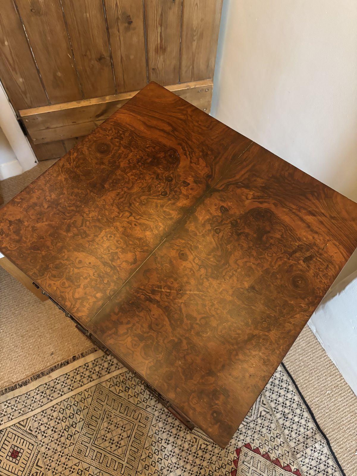 Antique 1920s Burr Walnut Chest Of Drawers Or Bedside Table photo furniture