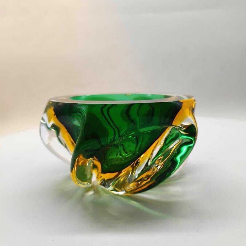 1950s Ashtray Or Catch All In Handblown And Handcrafted Murano Glass. Made In Italy. photo furniture