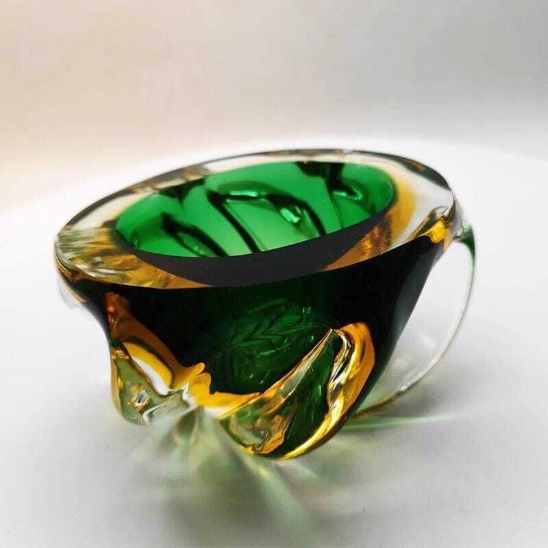 1950s Ashtray Or Catch All In Handblown And Handcrafted Murano Glass. Made In Italy. photo for sale