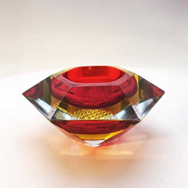 Cendrier ou vide-poche en verre de Murano, années 1960, par Flavio Poli pour Seguso. photo for sale