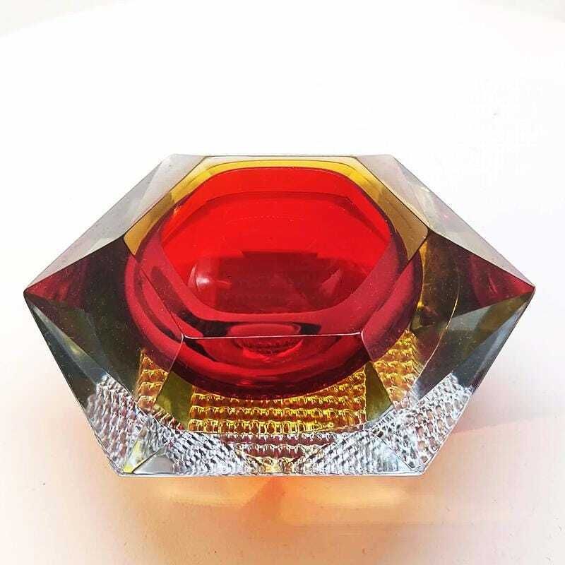 Cendrier ou vide-poche en verre de Murano, années 1960, par Flavio Poli pour Seguso. photo 199.0
