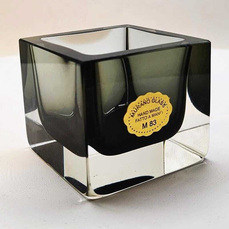 1960s Square Ashtray Or Catch All In Handcrafted Murano Glass By Flavio Poli For Seguso. Made In Murano, Italy photo furniture