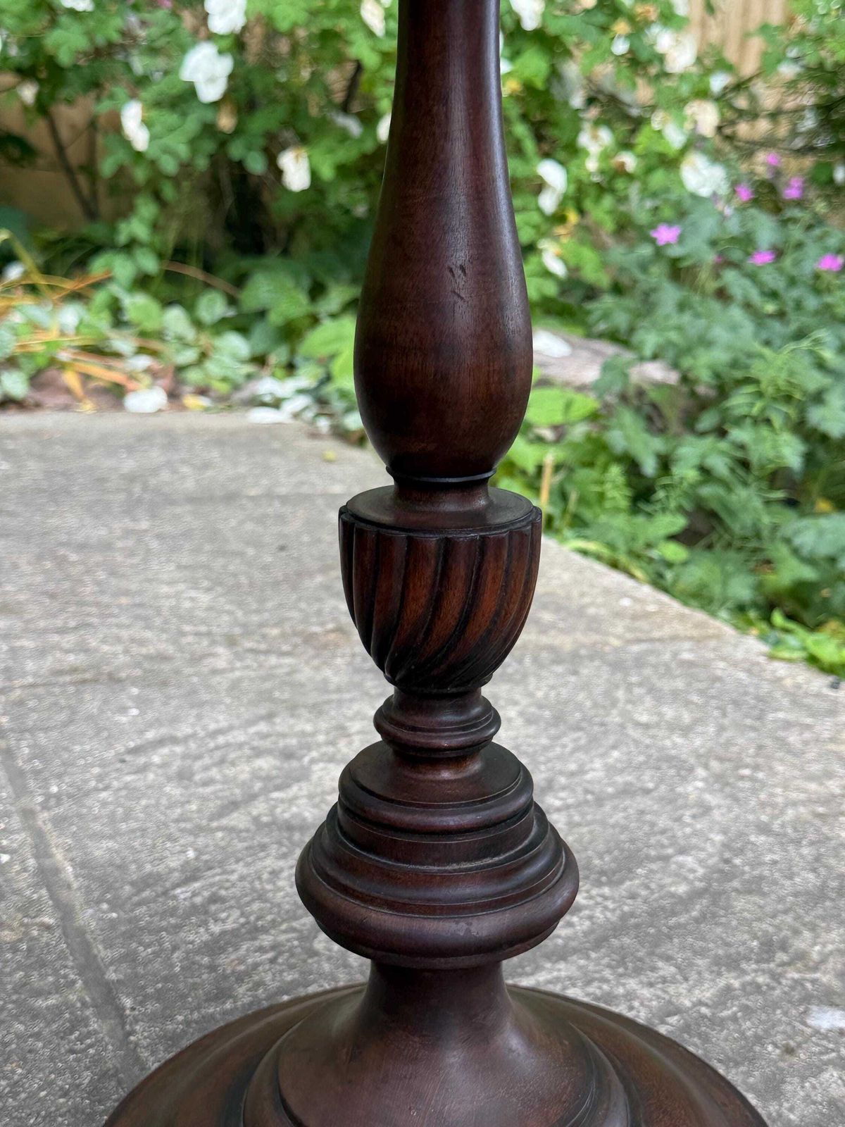 photo buy Vintage 1900s Mahogany Wine Table Georgian Revival Plant Stand Side Table