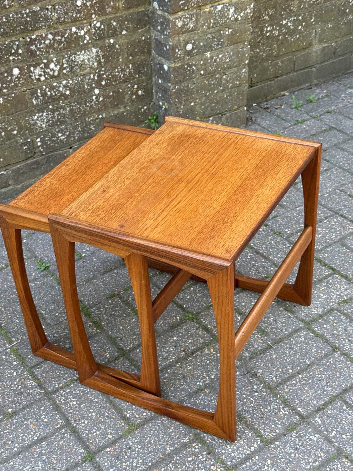 Vintage G Plan Style Teak Nest Of Two Side Tables – Mid Century Modern 1960s / 1970s photo furniture