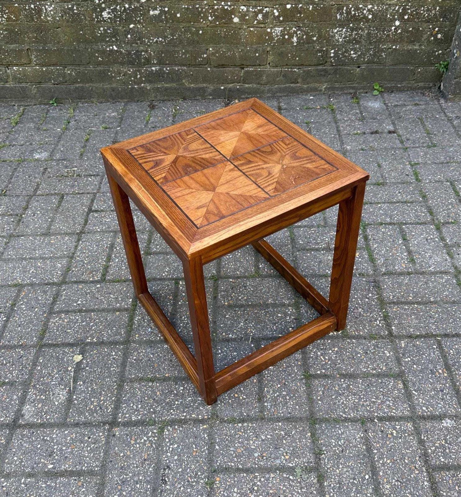 Rare Vintage G Plan Geometric Side Table – Mid Century Modern Danish Style Occasional Table