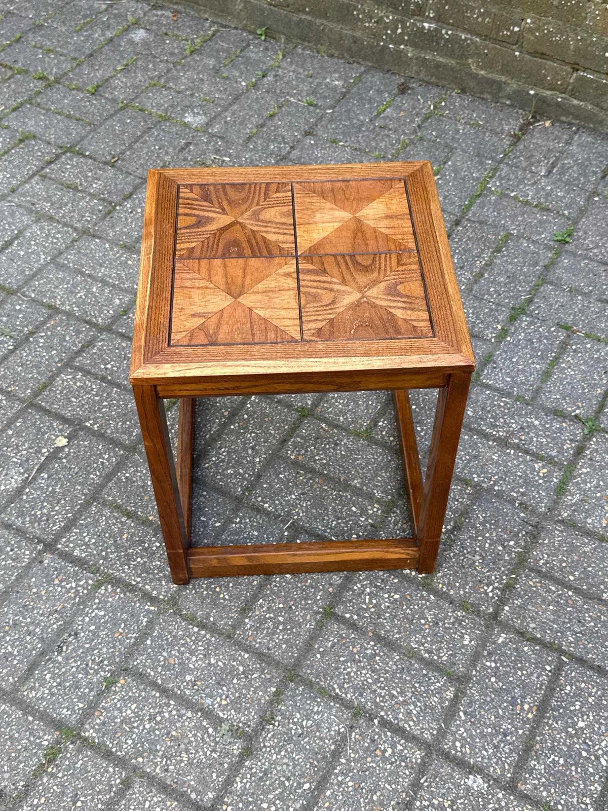 photo for sale Rare Vintage G Plan Geometric Side Table – Mid Century Modern Danish Style Occasional Table