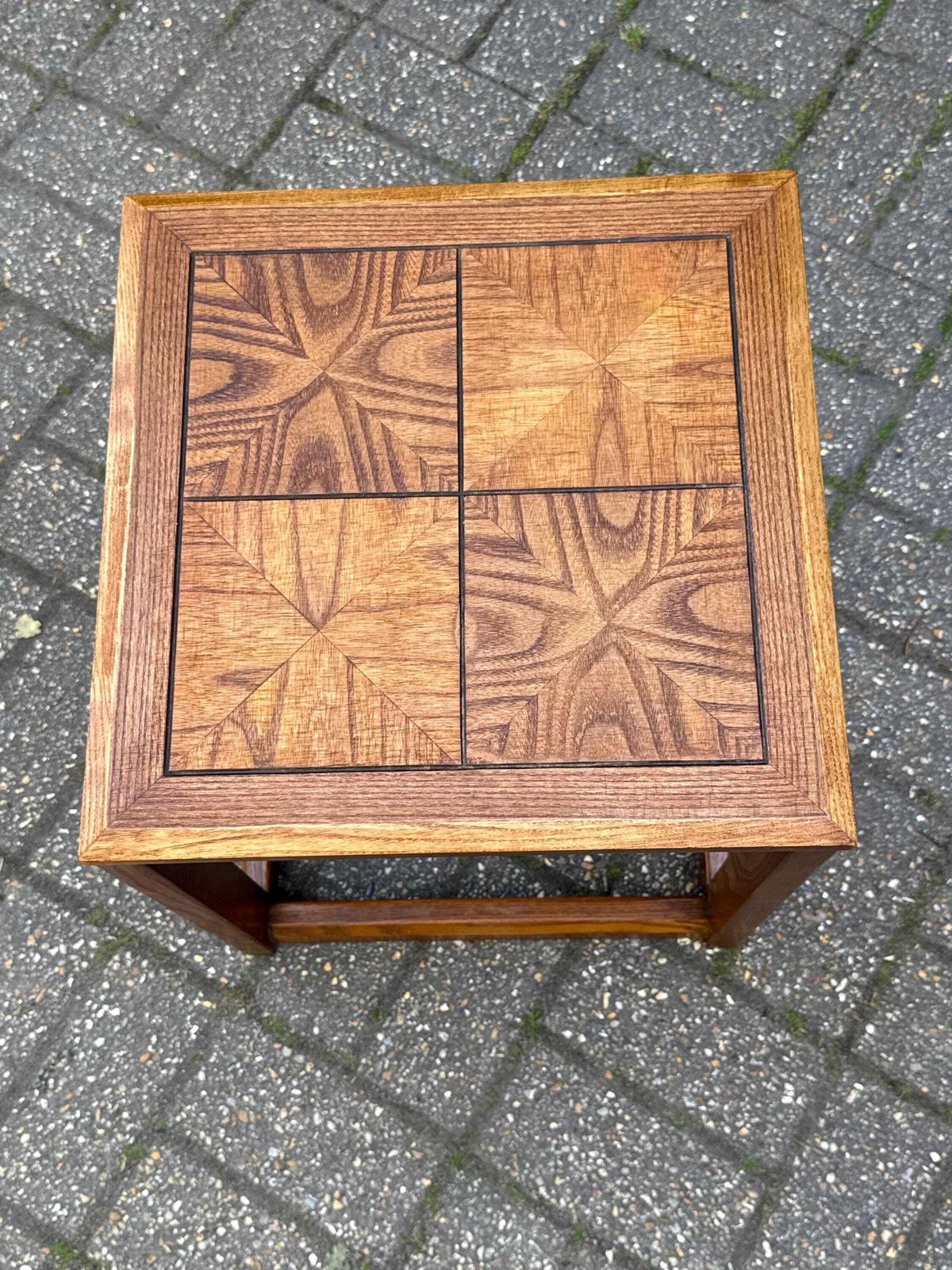 175.0 Rare Vintage G Plan Geometric Side Table – Mid Century Modern Danish Style Occasional Table photo