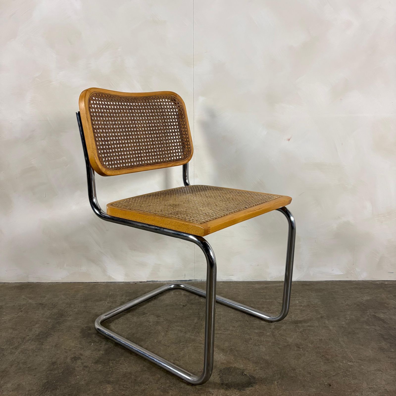 Four Marcel Breuer Cesca Brass Dining Chairs Mid Century Retro Mcm photo vintage