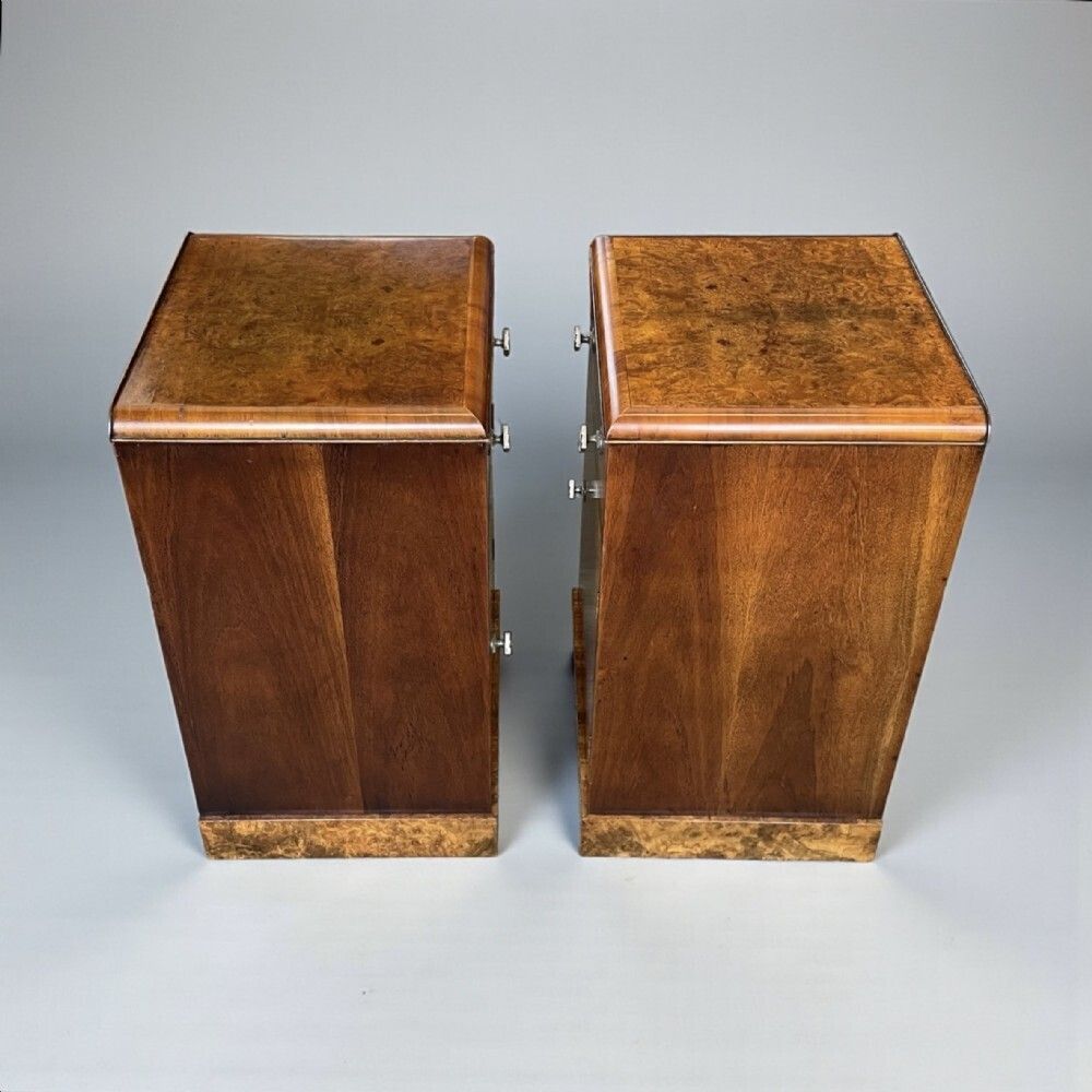 Pair Of Art Deco Bedside Tables photo vintage