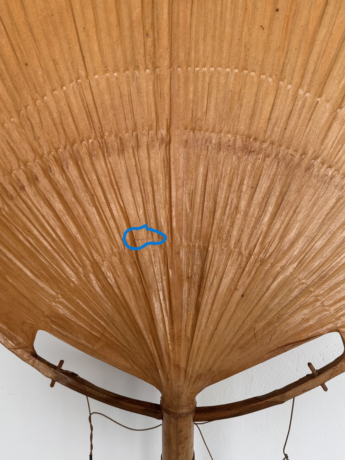 photo vinterior Organic Large Floor Lamp "Uchiwa I" By Ingo Maurer, 1974