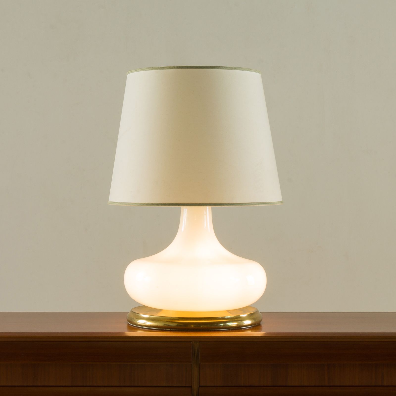 Italian Xl Mid Century Murano Glass Table Lamp, 1970s photo for sale