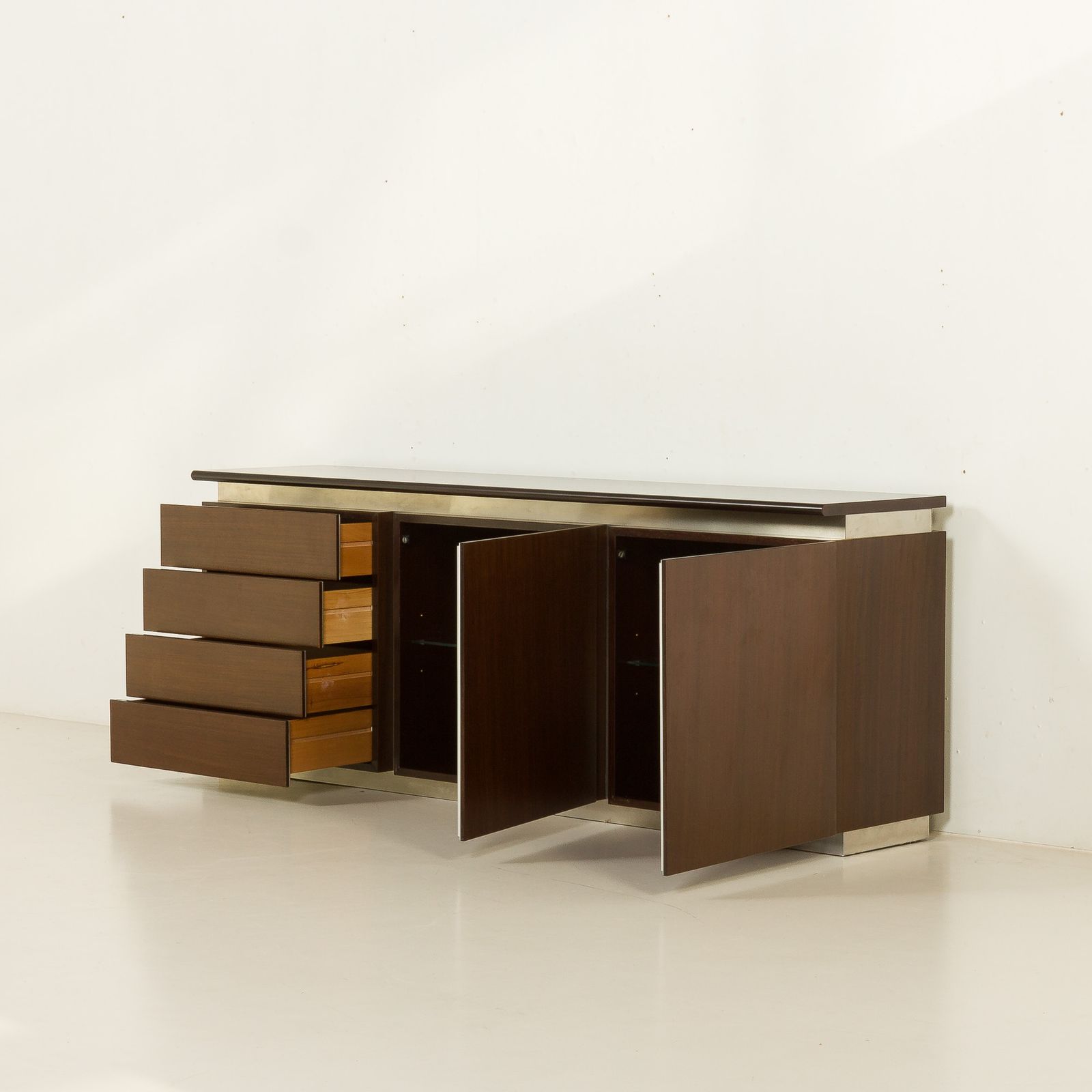 Ludovico Arcebis Parioli Series Rosewood Sideboard, Italy 1970s photo vinterior