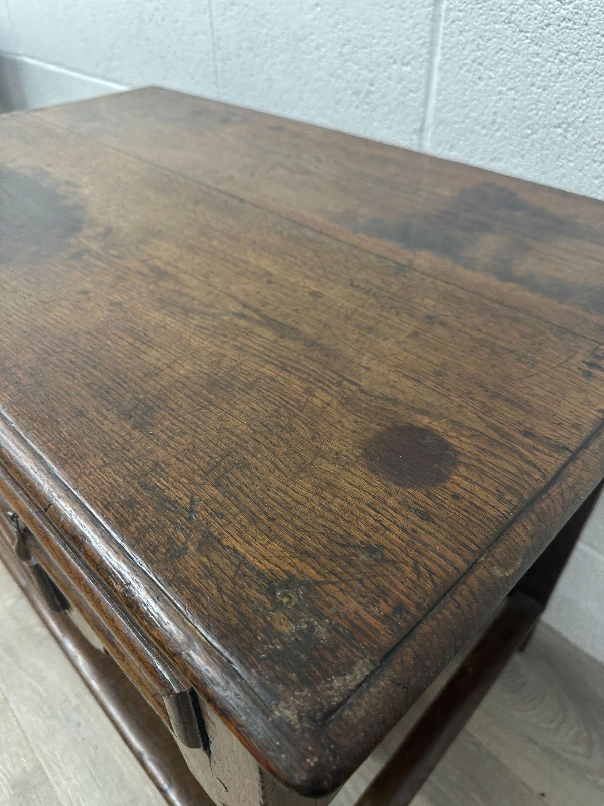 Georgian Oak Side Table Low Boy Jacobean Style W/ 5 Working Drawers Antique photo buy