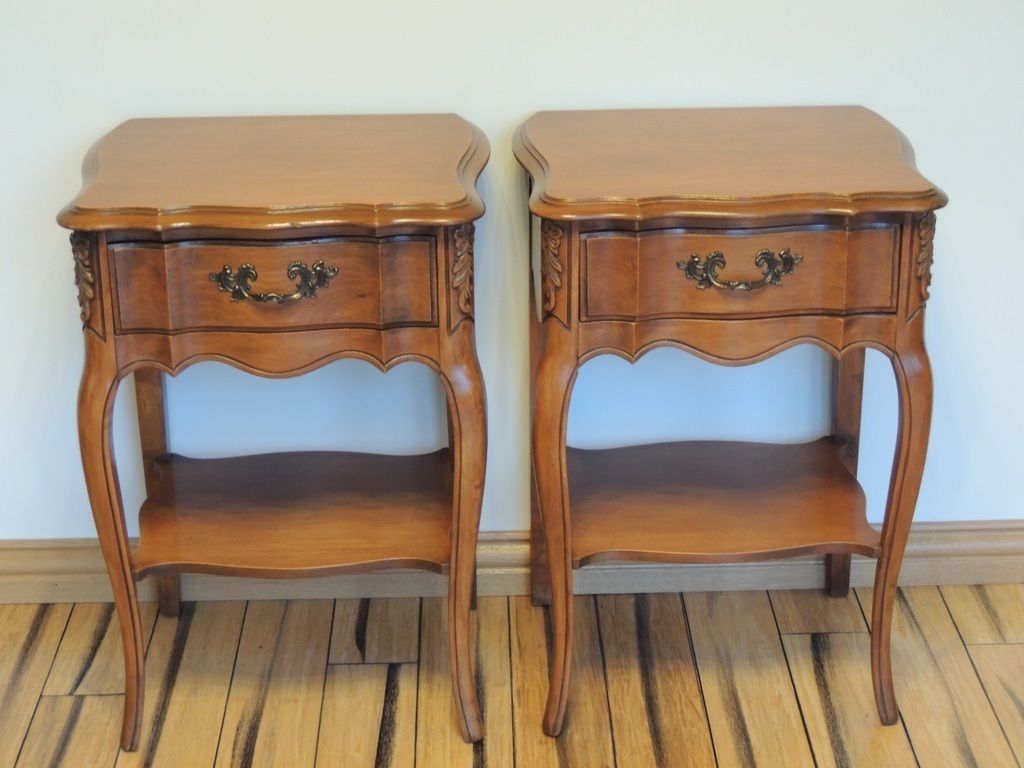 Pair Of French Louis Cherry Bedside Tables photo 1099.0