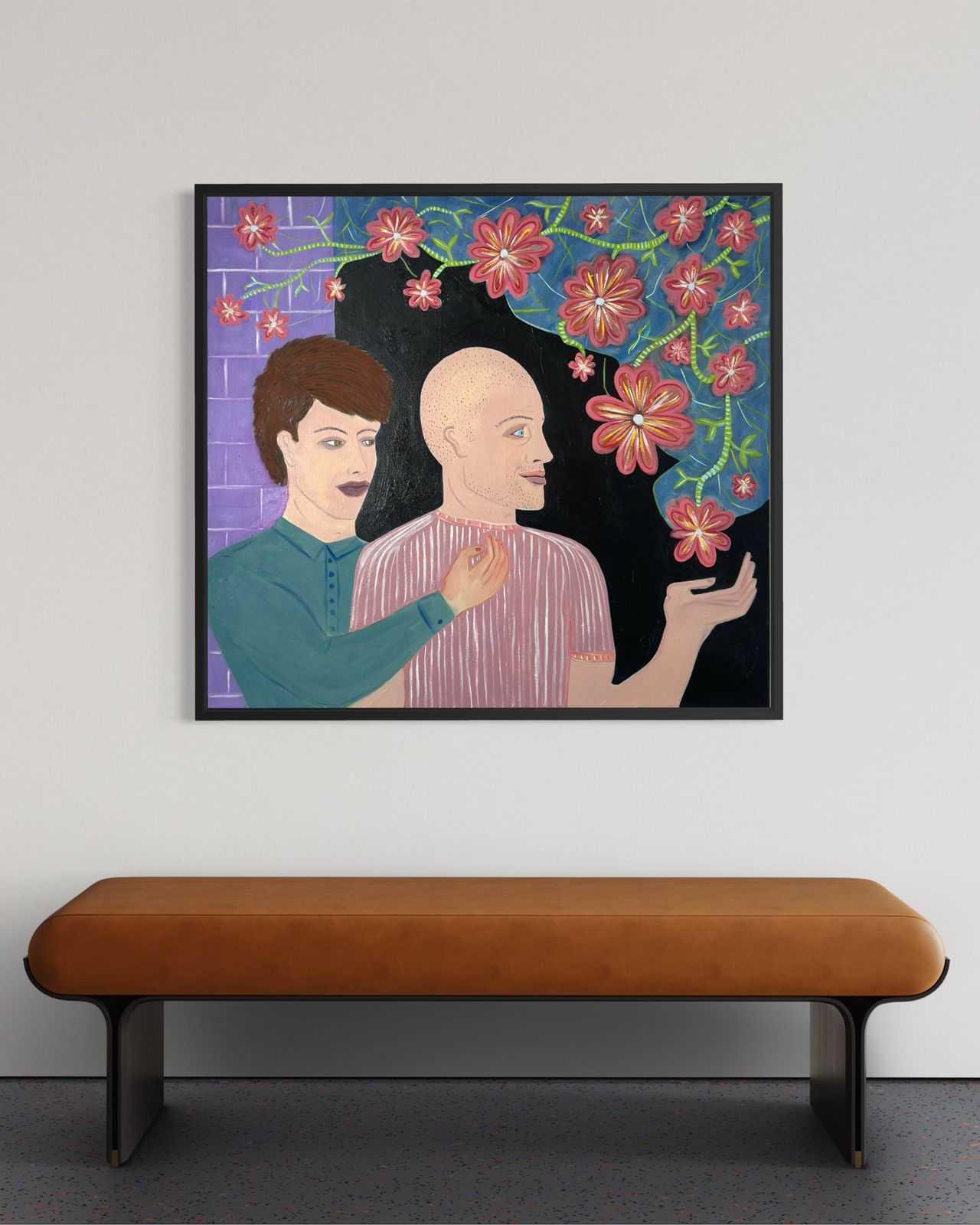 photo furniture Contemporary Lgbtq Figurative Portrait Painting, Oil On Canvas