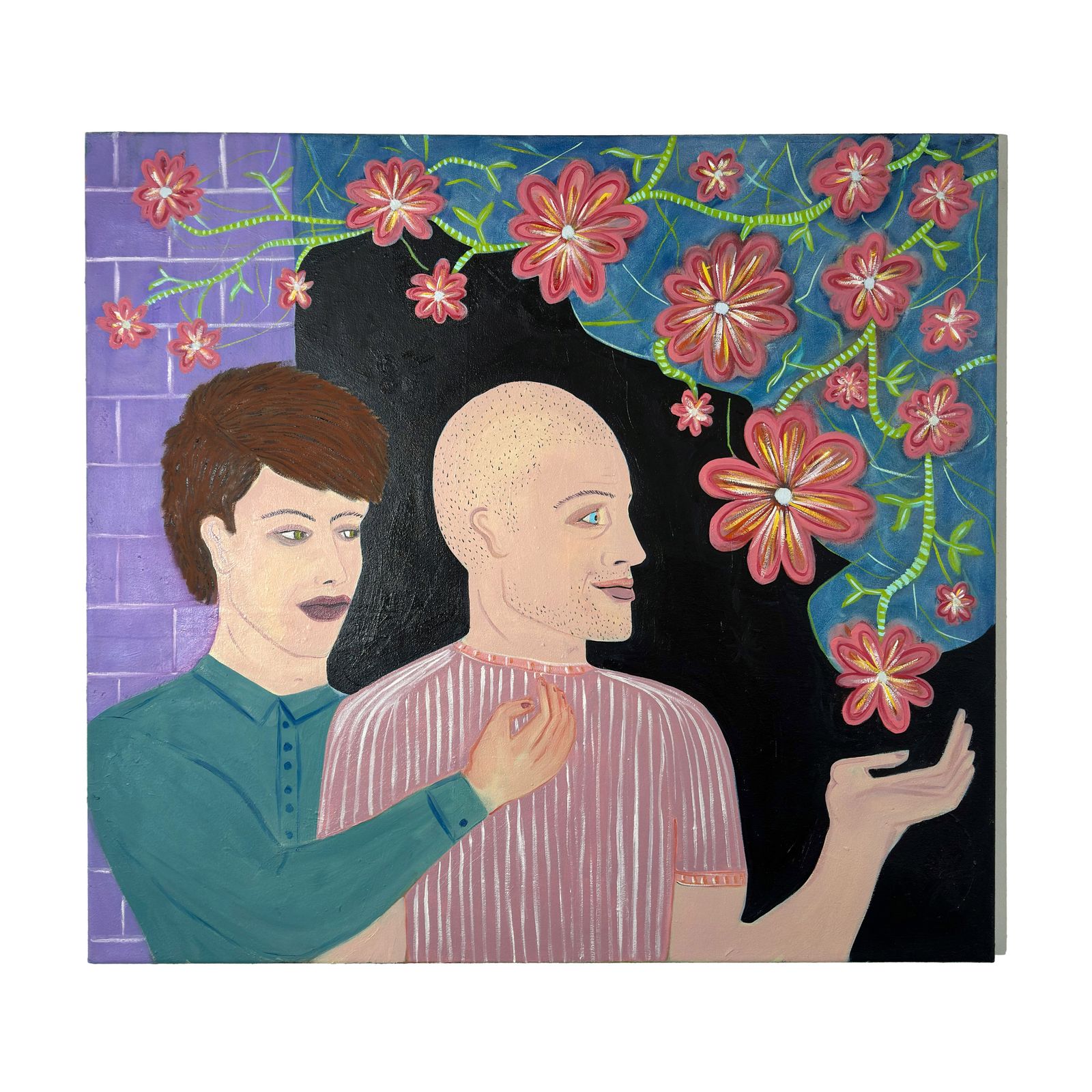 Contemporary Lgbtq Figurative Portrait Painting, Oil On Canvas