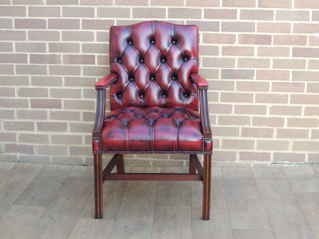 Chesterfield Ox Blood Chair, 1980s photo furniture