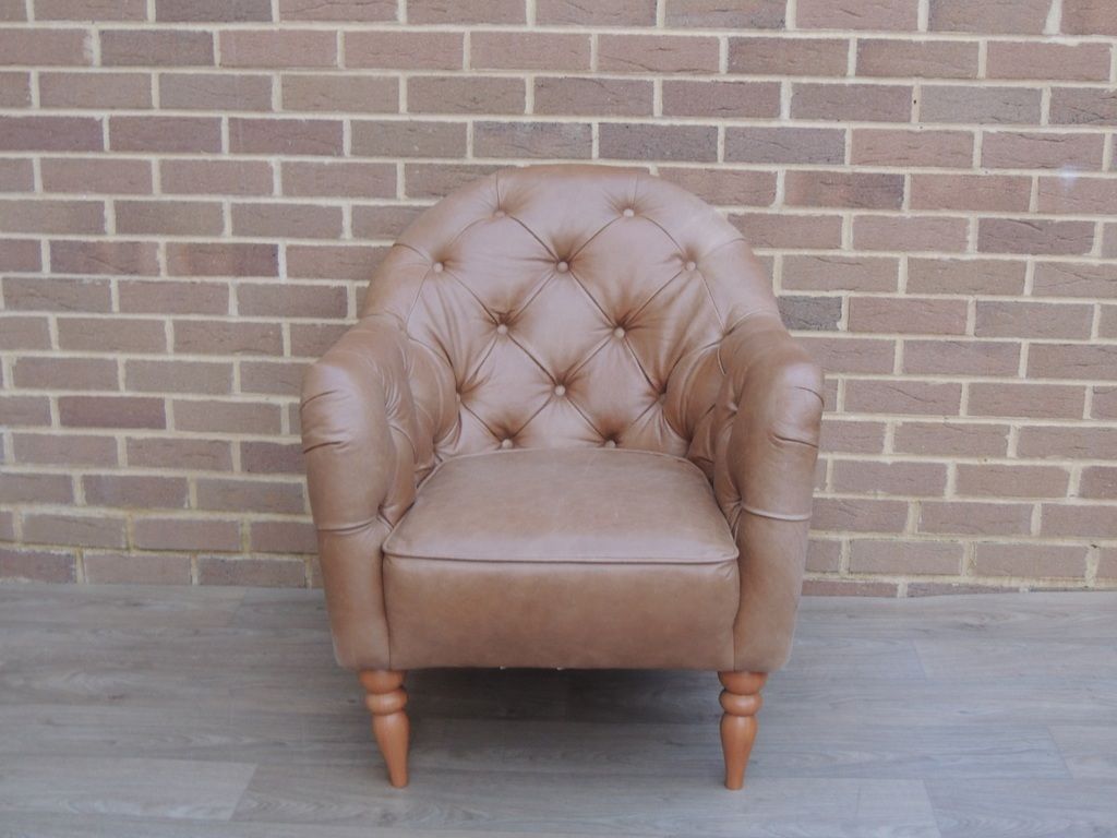 Chesterfield Leather Tub Armchair photo furniture