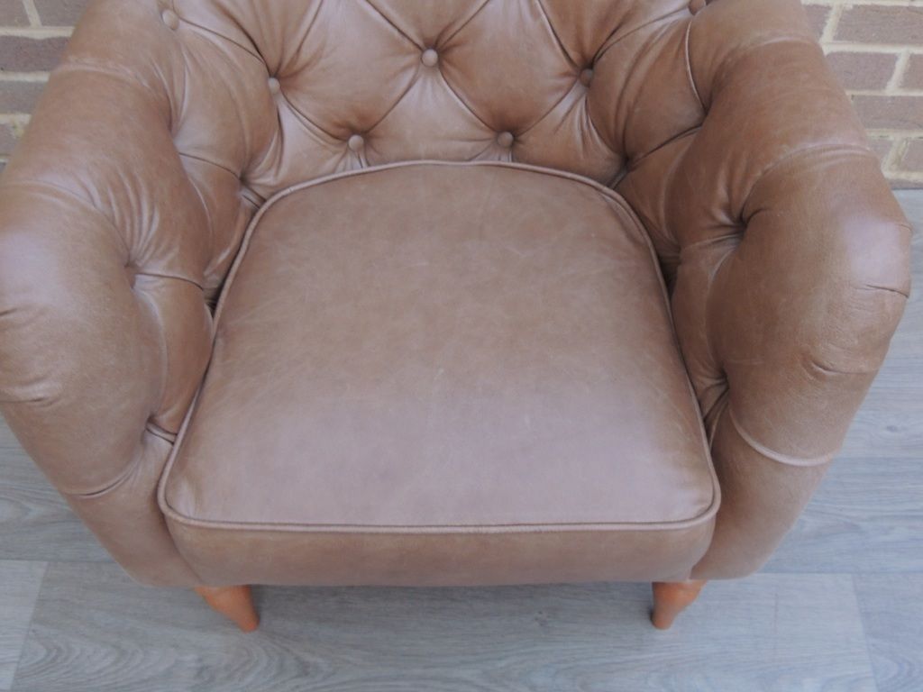 Furniture Chesterfield Leather Tub Armchair photo