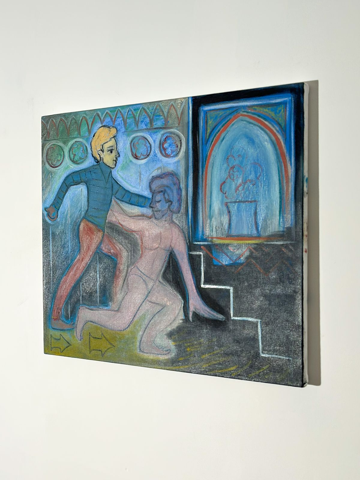 Contemporary Lgbt Figurative Oil Painting Exploring Queer Nightlife 2025 photo for sale