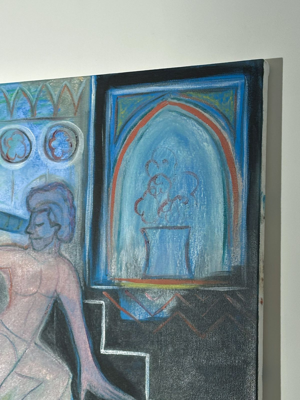 Contemporary Lgbt Figurative Oil Painting Exploring Queer Nightlife 2025 photo Art