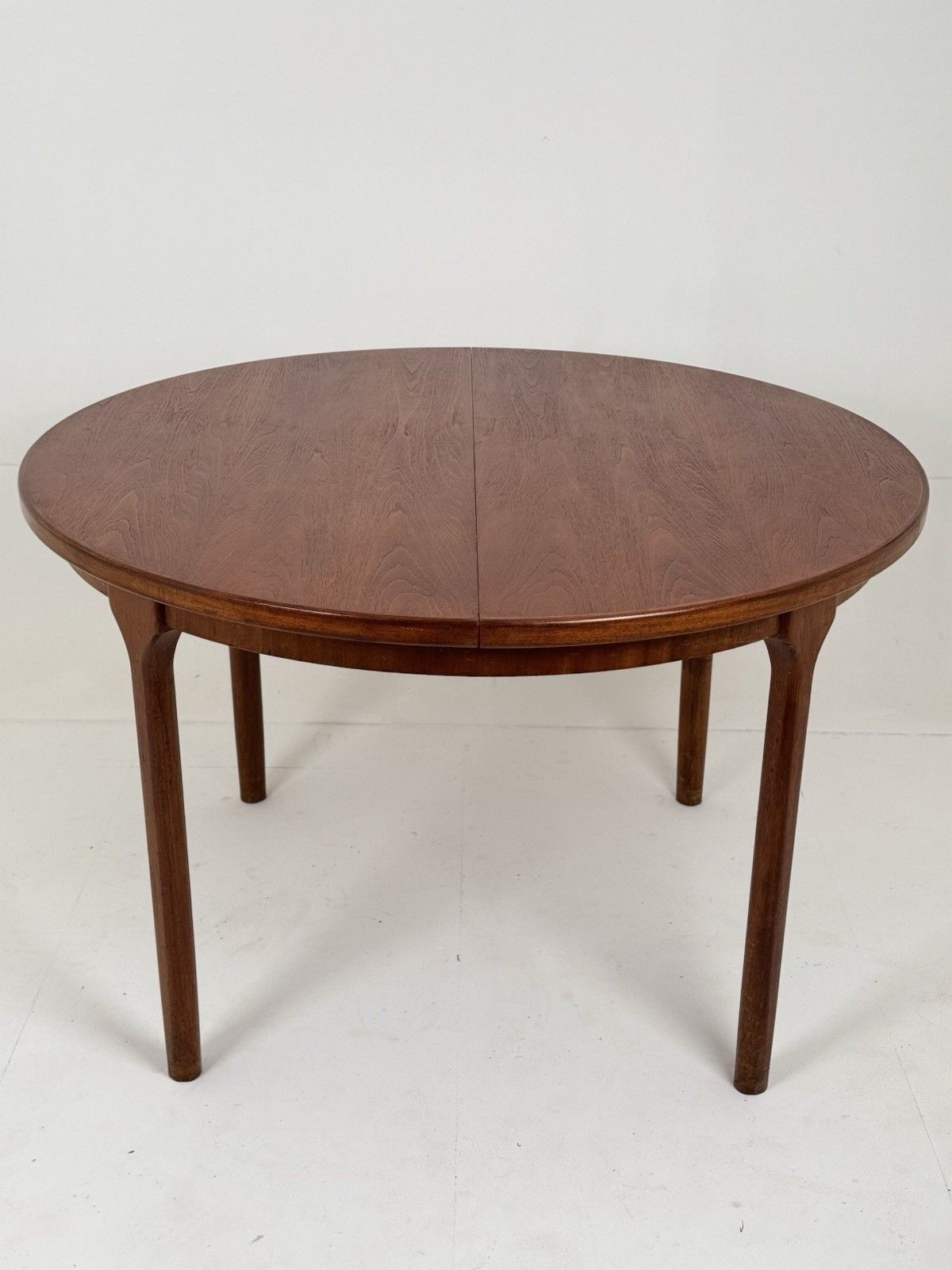 McIntosh Mid Century Round Tuck Under Extending Teak Dining Table & 4 Chairs Mcm photo vinterior