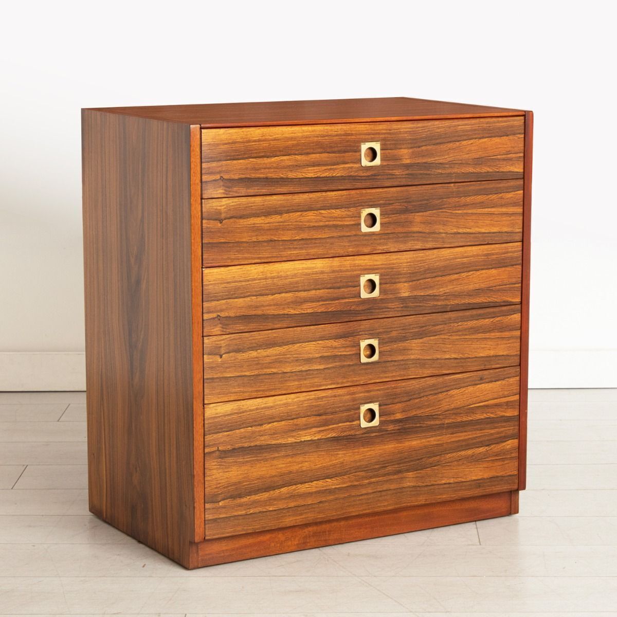 Midcentury Chest Of Drawers In Rosewood With Brass Handles By Robert Heritage For Archie Shine