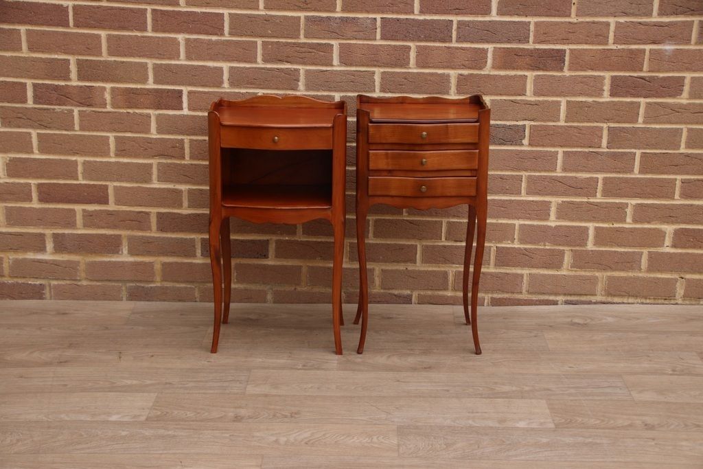 Pair Of French Louis Cherry Bedside Tables photo furniture