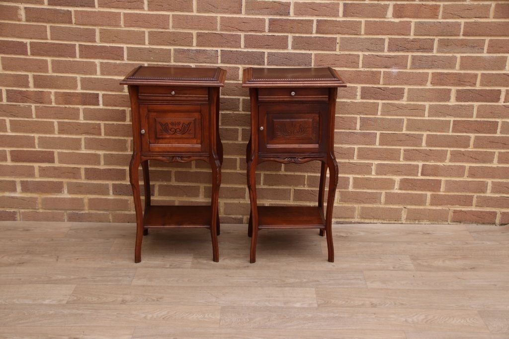 Pair Of Mahogany Antique Bedside Tables photo furniture