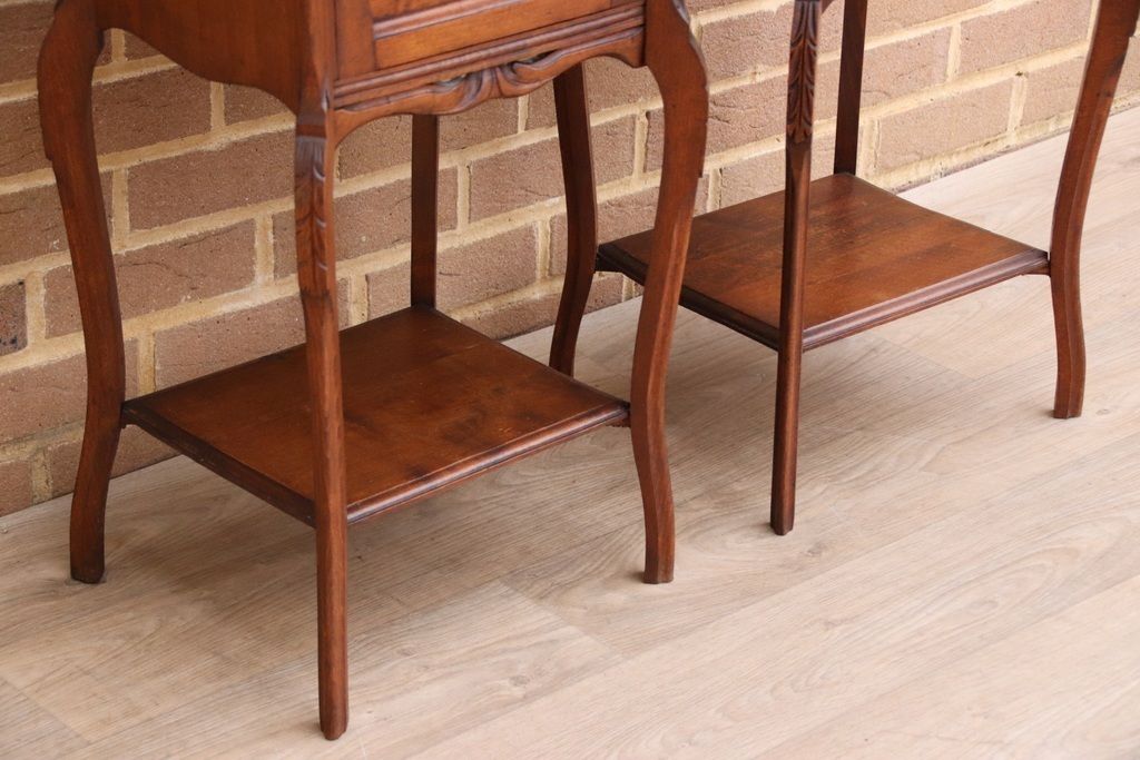 Pair Of Mahogany Antique Bedside Tables photo vintage