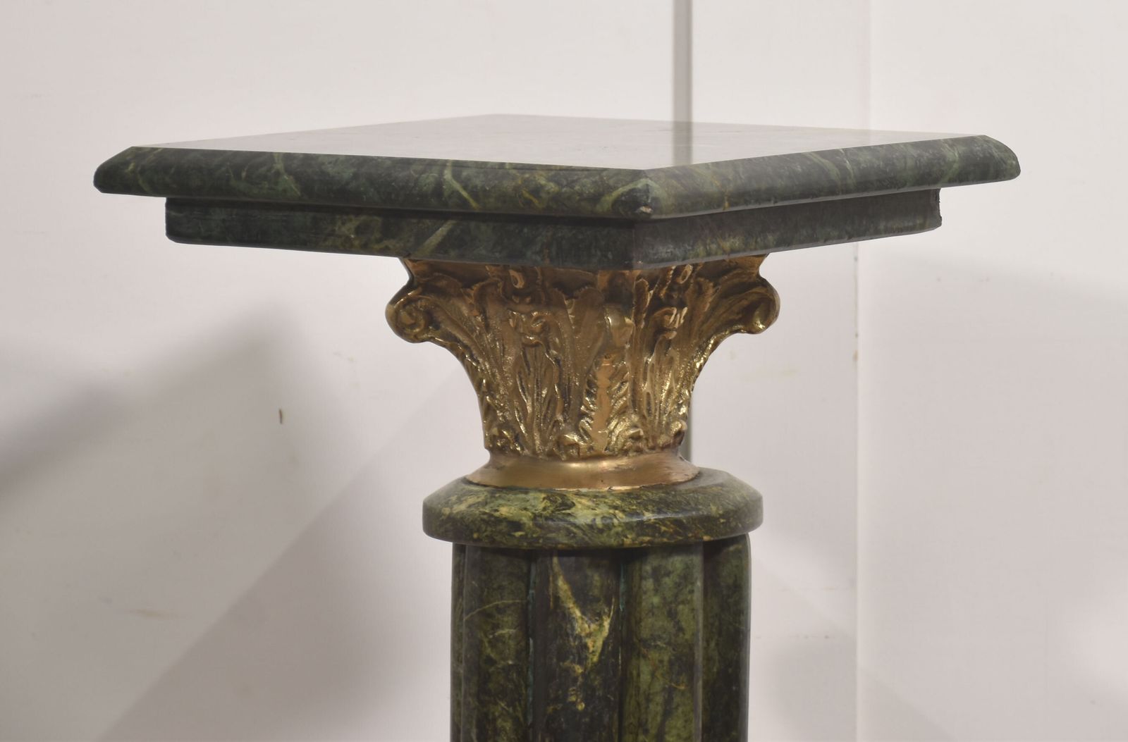 Pair Of Classical Style Verde Antico Marble Pedestals photo buy