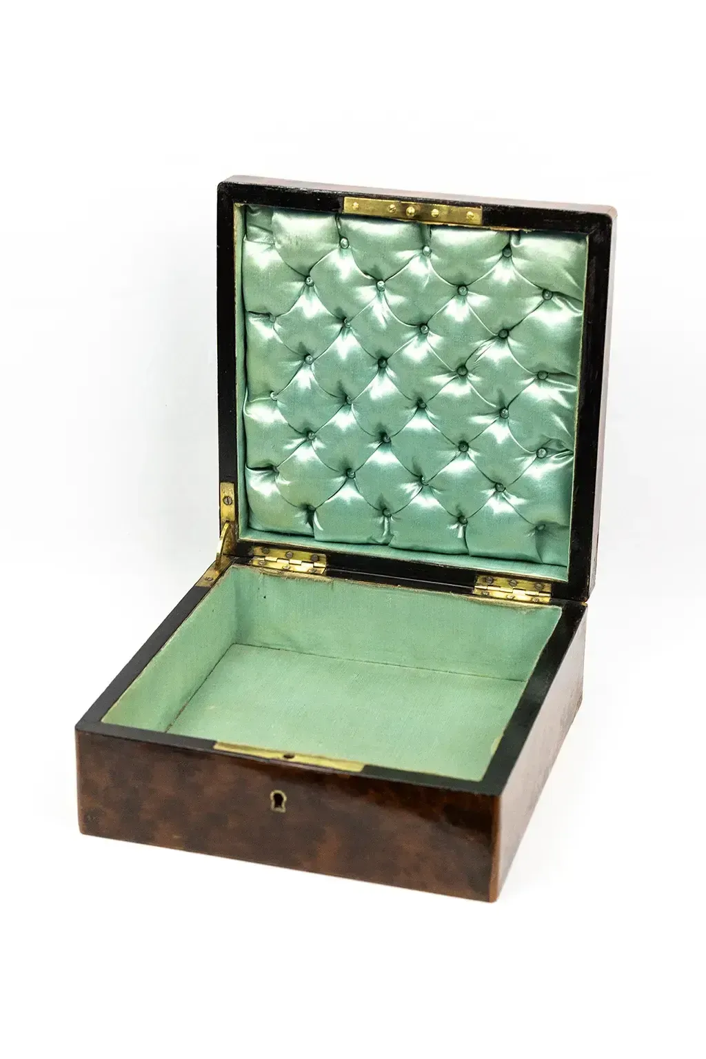 Square Box In Magnifying Glass Wood And Brass Marquetry — Napoleon III, Circa 1860–1880. photo furniture