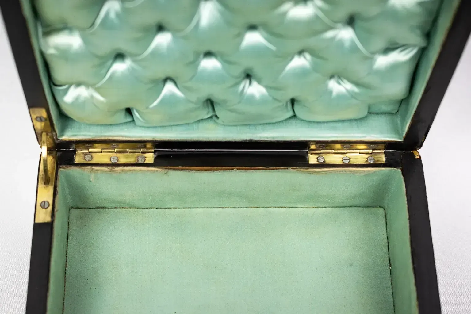 Home Decor Square Box In Magnifying Glass Wood And Brass Marquetry — Napoleon III, Circa 1860–1880. photo
