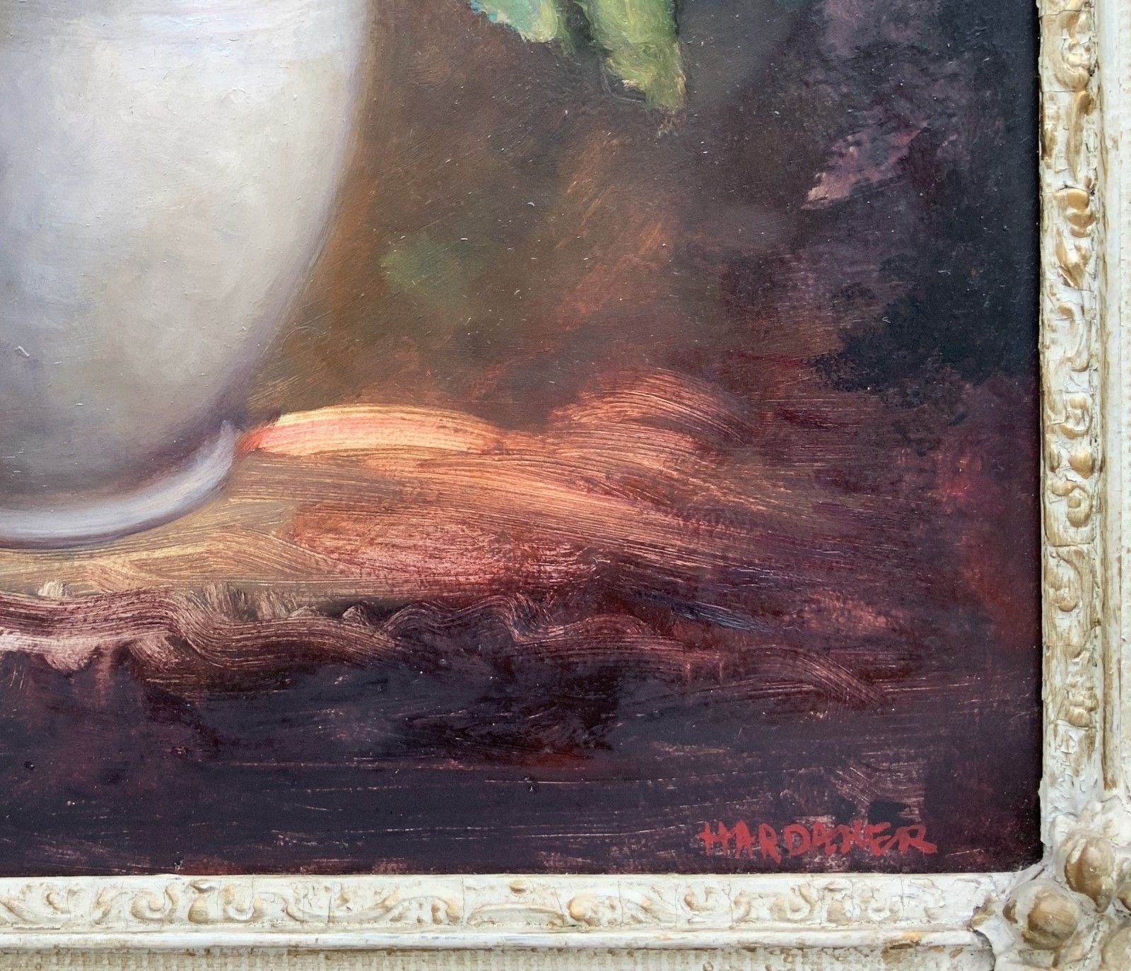 photo for sale Large Superb Still Life Of Dahlias Oil Painting By James Hardaker (1901 1991)