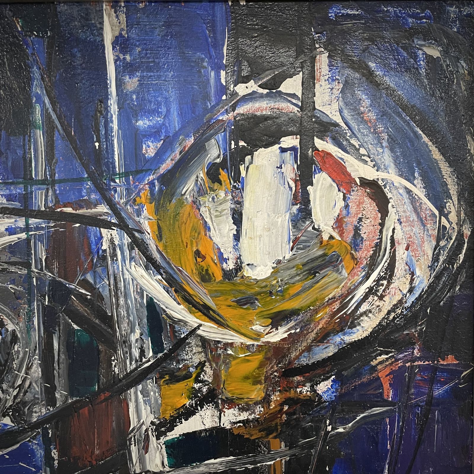 Ewen Mcaslan (1936 2008), 'Traffic No.4'. Acrylic On Board photo Art