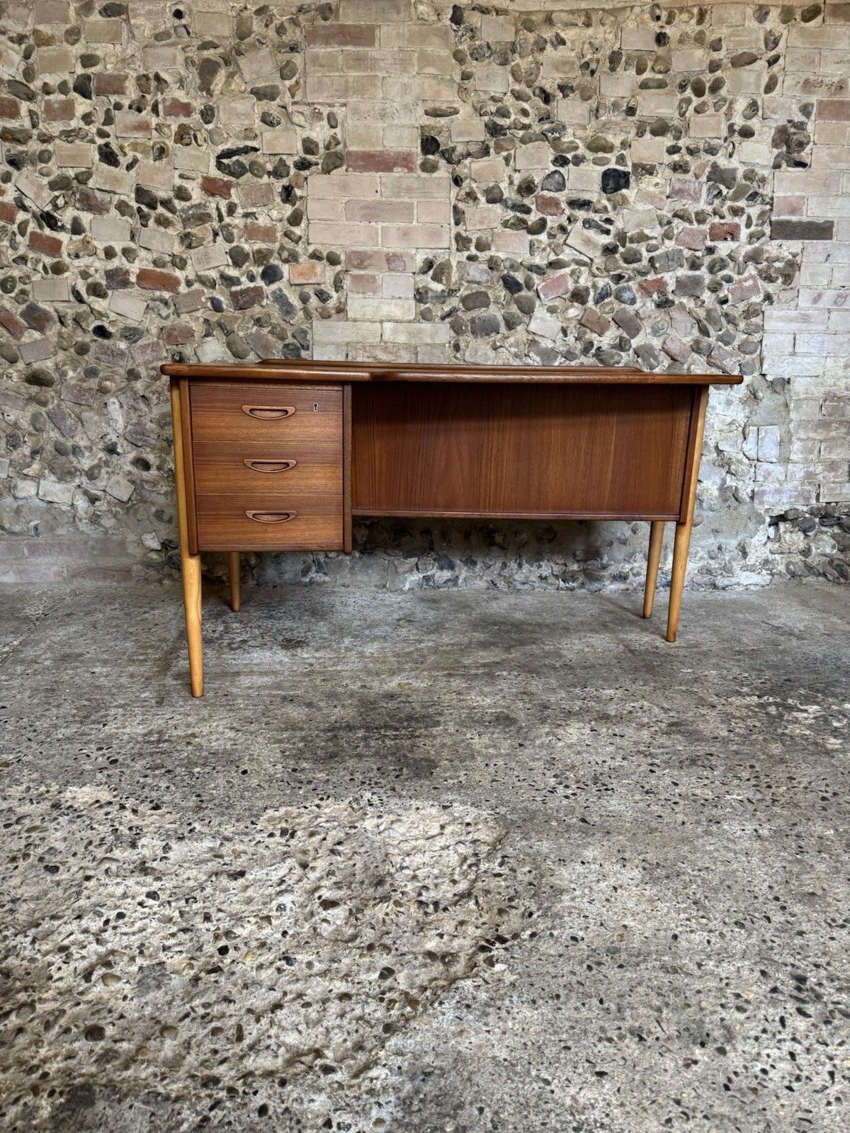 🚛 Vintage Mid Century Teak Boomerang Desk By Gőran Strand Scandinavian Design